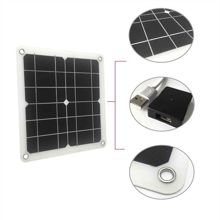 Sólarpallur 5v USB farsímahleðsla